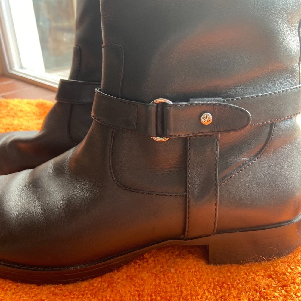 Black leather Ralph Lauren Riding boots - Picture 3 of 5